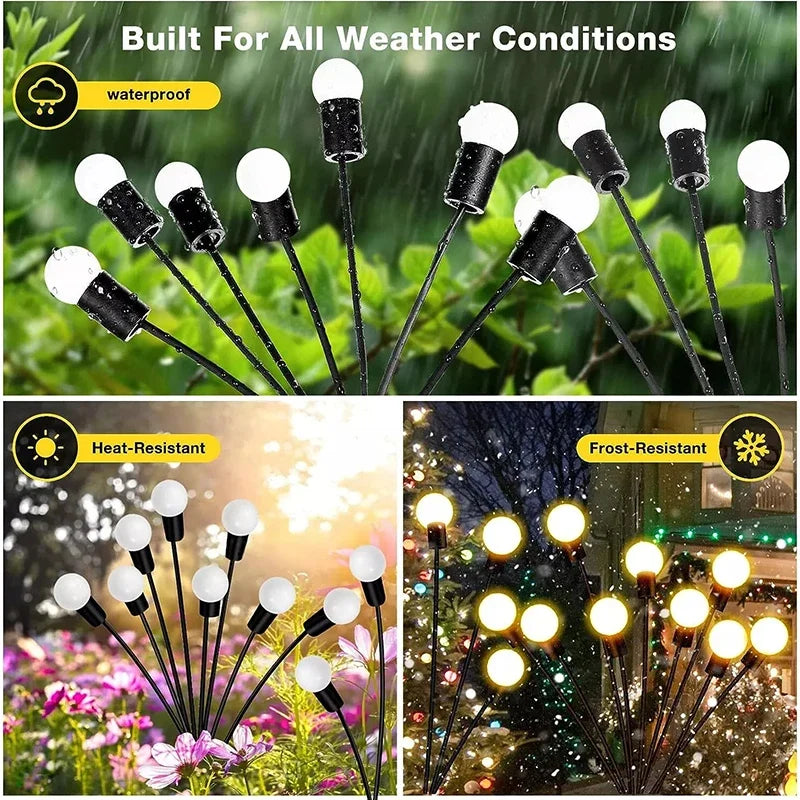 Luces LED Solares de Luciérnaga para Jardín