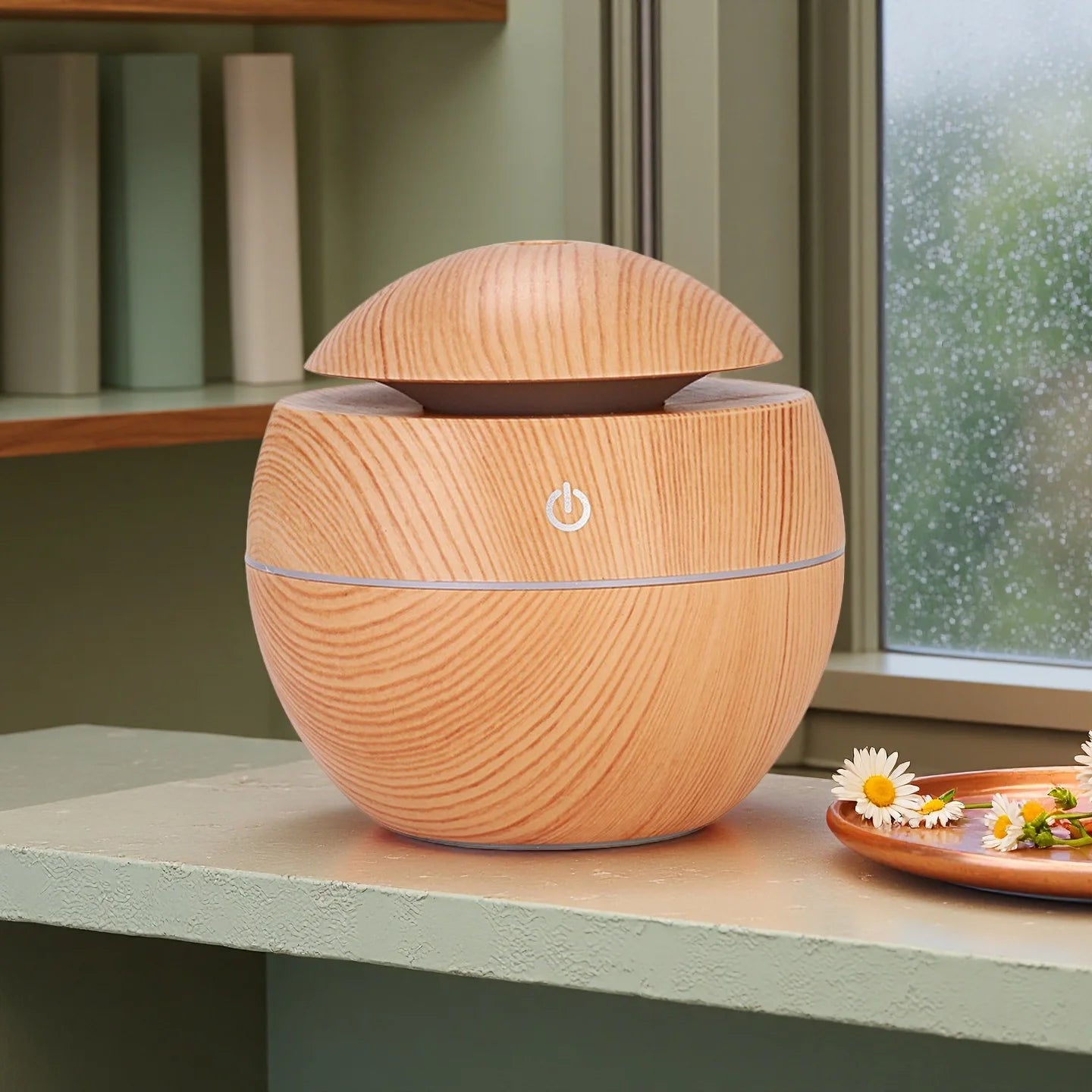 Humidificador USB con luz nocturna tricolor forma de seta