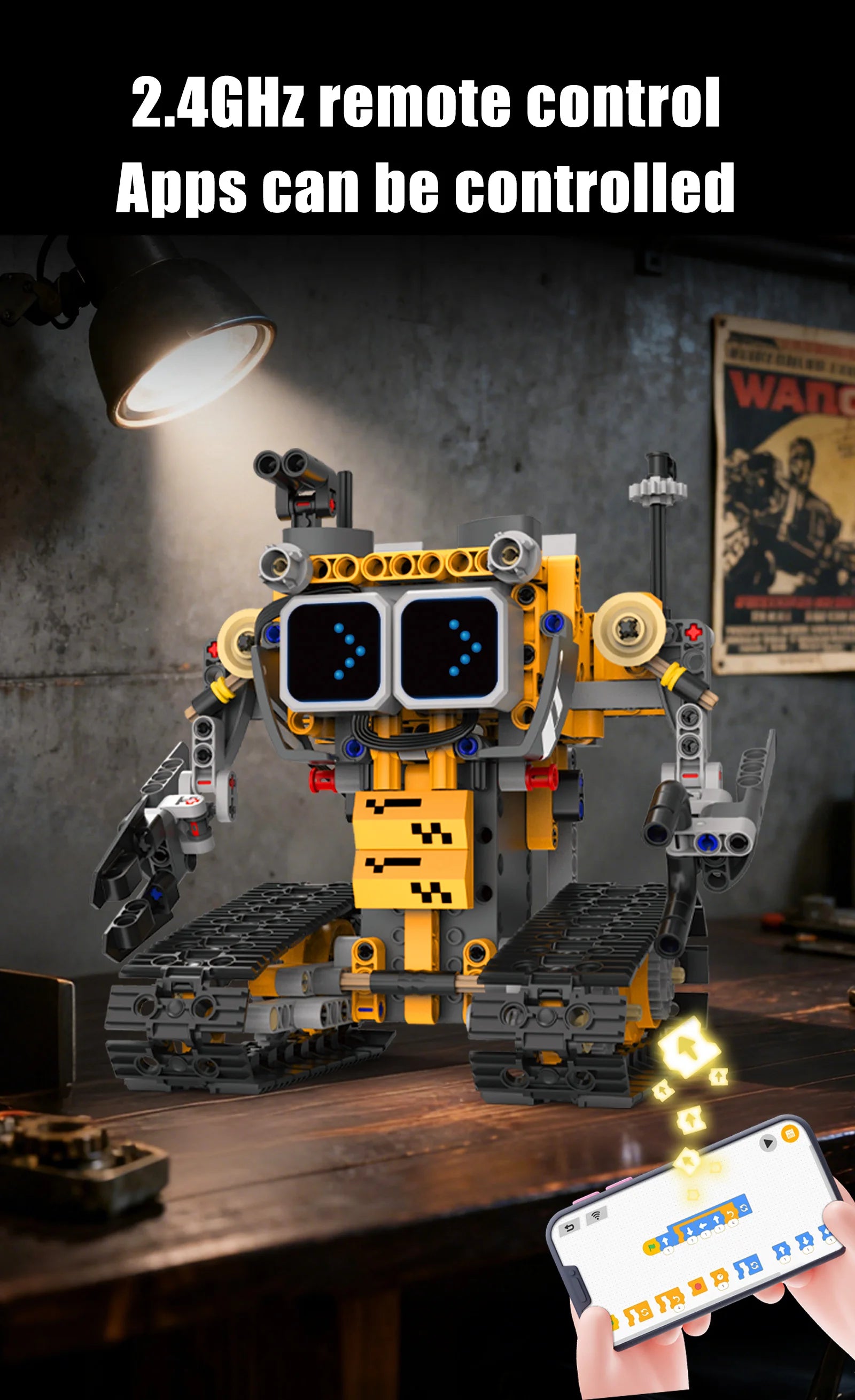 Montaje de modelo de robot transformable 5 en 1 con pantalla Digital, juguete de bloques de construcción de robot de control remoto, juguete para regalo para niños