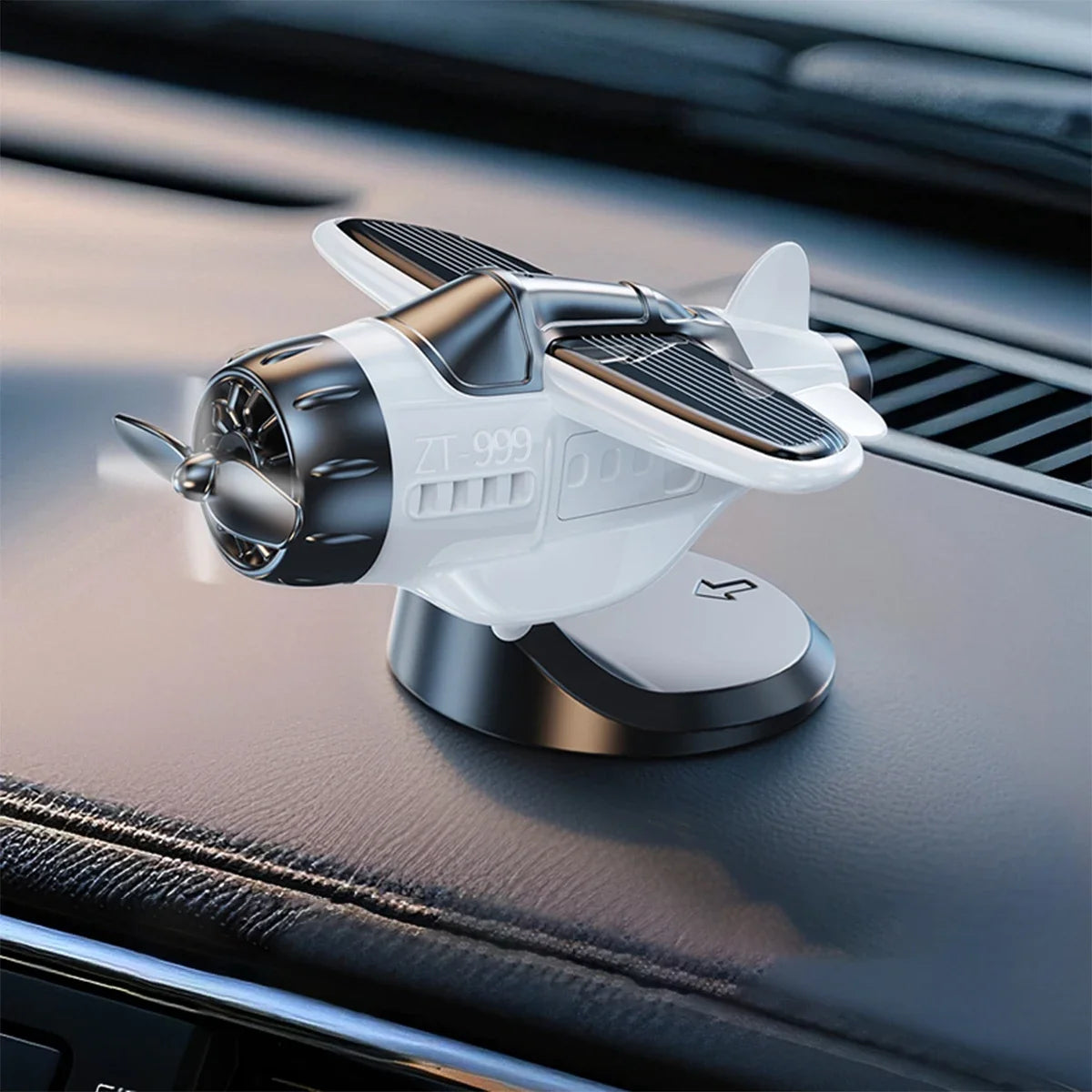 Ambientador Solar para Auto con Forma de Avión Giratorio 360°