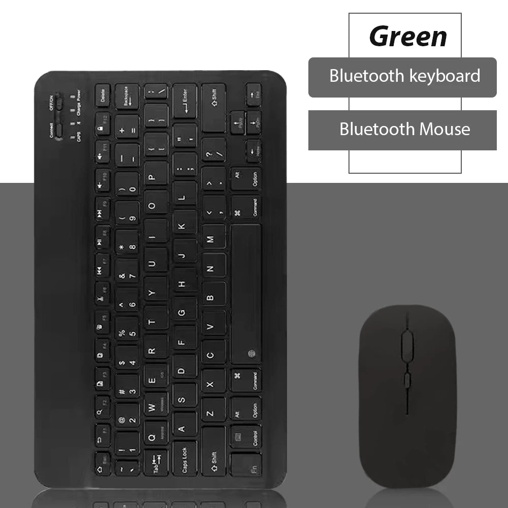 Teclado inalámbrico Bluetooth Universal para teléfono móvil, tableta, teclado y ratón, Mini teclado Bluetooth, accesorios para teclado Ipad