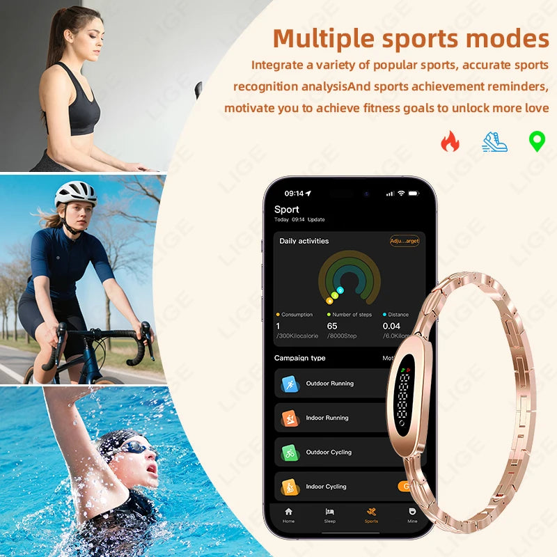 Reloj Inteligente Deportivo de Lujo para Mujer