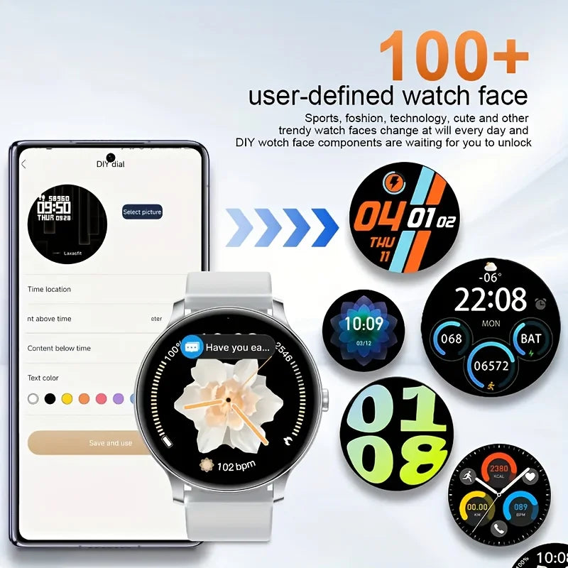 LAXASFIT Reloj Inteligente Táctil Bluetooth