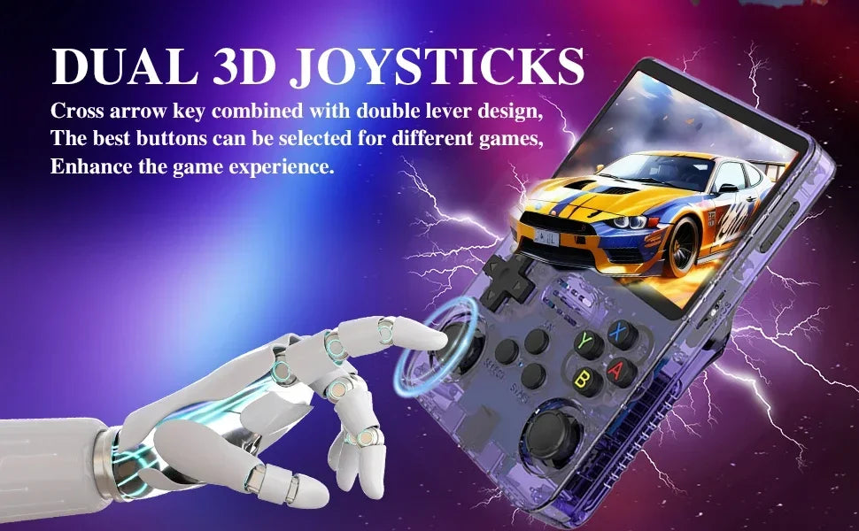 Consola de Juegos Portátil Retro R36S, Pantalla IPS de 3.5 Pulgadas, 64GB o 128GB