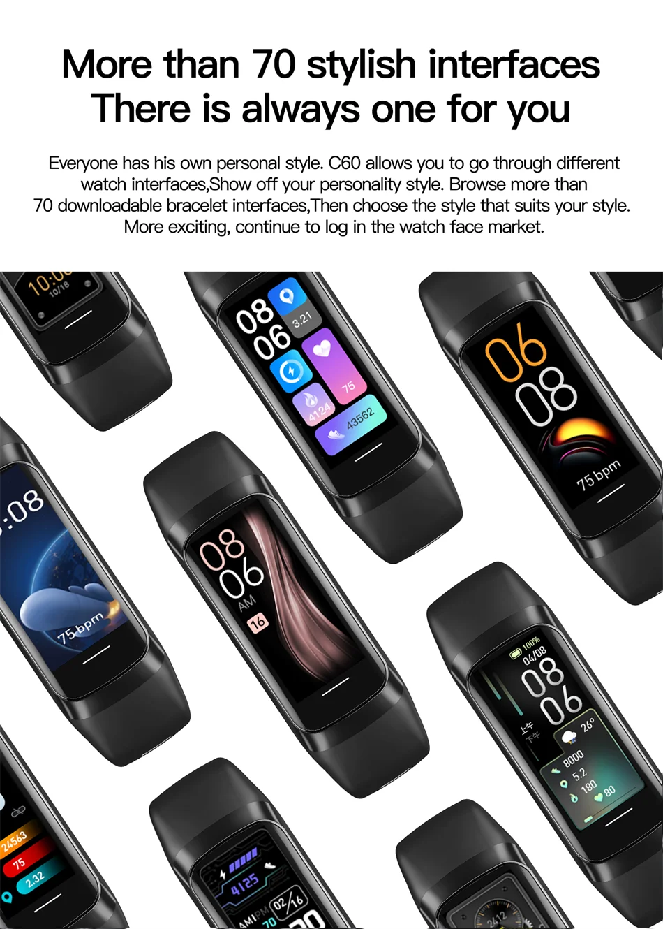 Reloj Inteligente AMOLED con Monitor de Temperatura