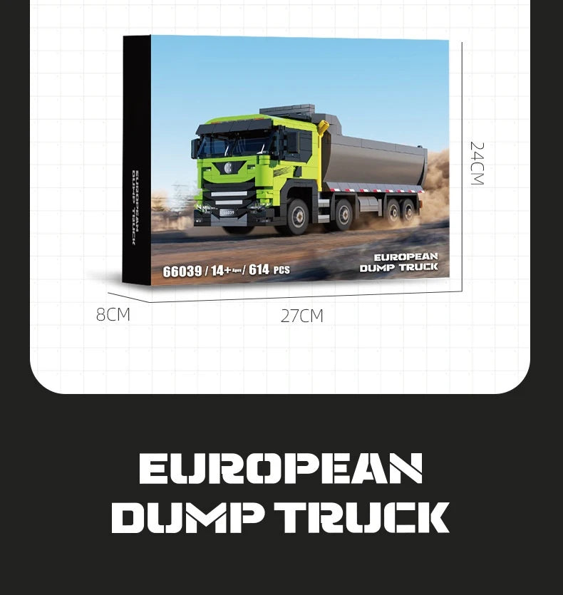 Bloques de Construcción de Camiones Europeos, Modelo DIY, Remolque Grande, Camión Cisterna, Decoración de Escritorio, Regalo Coleccionable para Adultos, Cumpleaños, Festividades