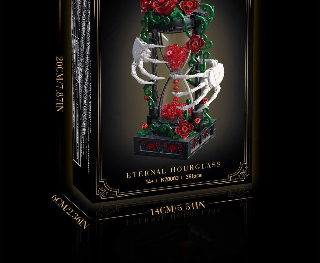 Set de Bloques de Construcción de Violín con Corona de Rosas y Cruz de la Serie Noche Gótica, Modelo MOC, Juguete de Ensamblaje, Adorno de Escritorio, Regalo de Cumpleaños