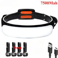 Linterna Frontal LED COB Recargable 5000-7500mAh Trabajo Exterior