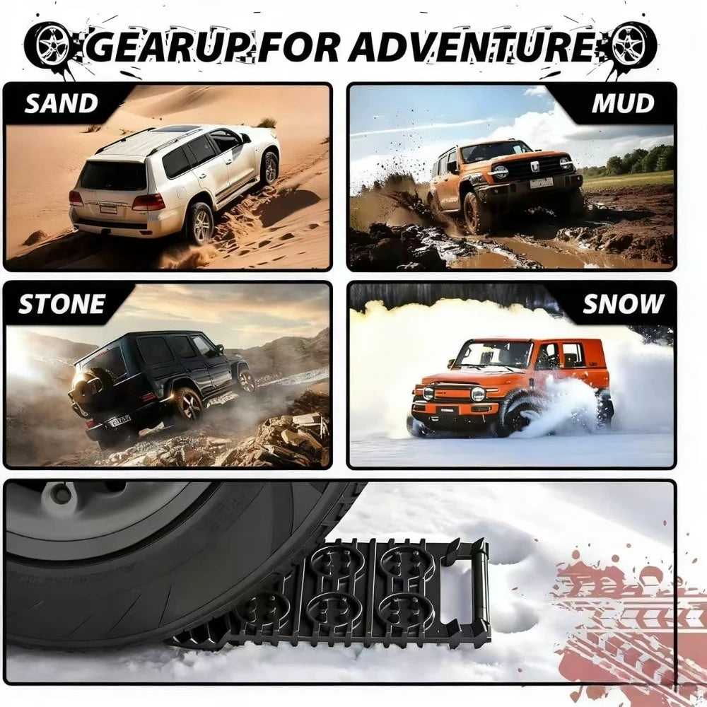Tablero de Escape de neumáticos de coche, cadenas antideslizantes de emergencia, alfombrilla de tracción, pistas de recuperación, cadena de nieve, pala, rampas, almohadilla de ruedas