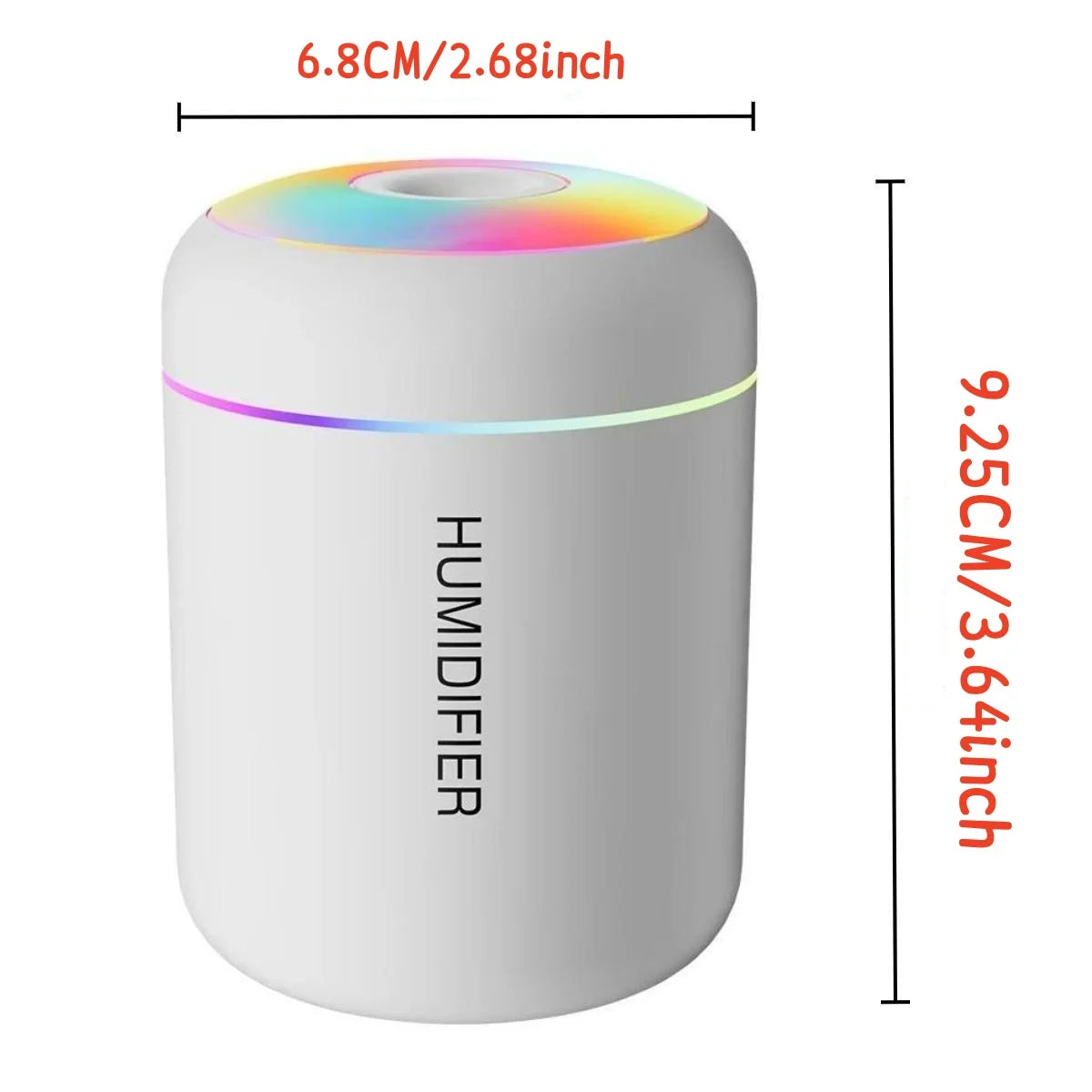 Mini humidificador USB de 180 ml con difusor de aromas y luces LED