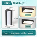 Lámpara LED de Pared 25W Impermeable para Exterior del Hogar