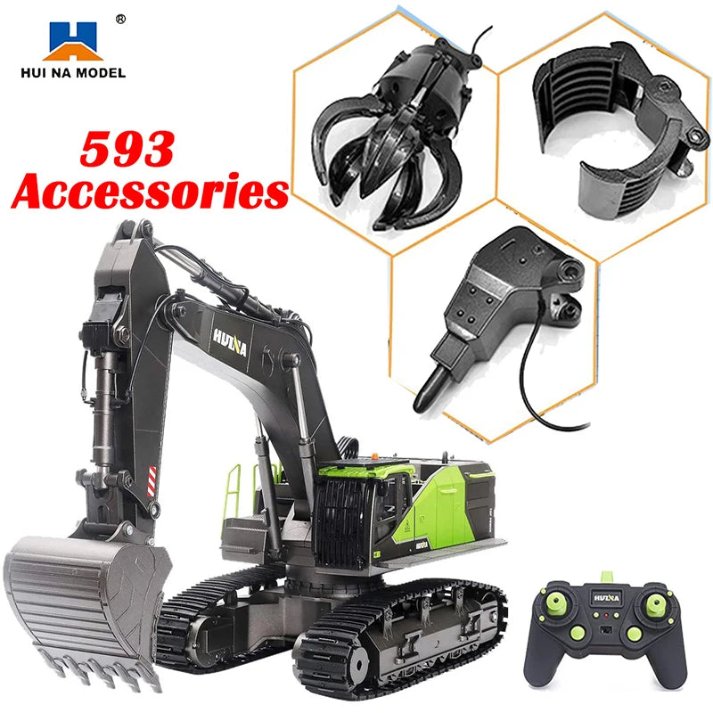 Kit de Accesorios de Aleación para Excavadora RC Huina 1593