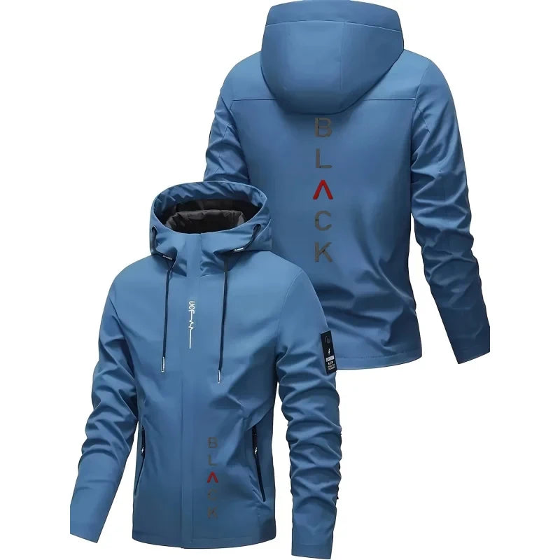 Chaqueta de Moto para Hombre con Capucha, Cortavientos, 4 Estaciones