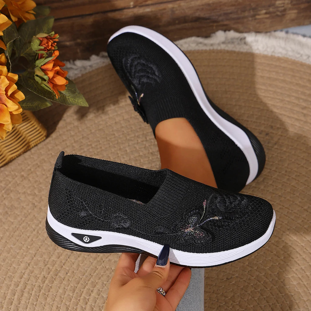Zapatillas Deportivas de Punto Ligeras y Duraderas para Mujer, Microfibra Transpirable, Primavera Verano, para Uso Diario, Caminar al Aire Libre, Casual