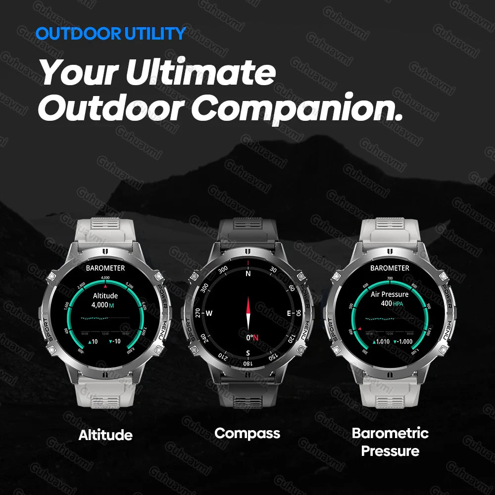 GUHUAVMI TANK X3 Reloj Inteligente Militar AMOLED