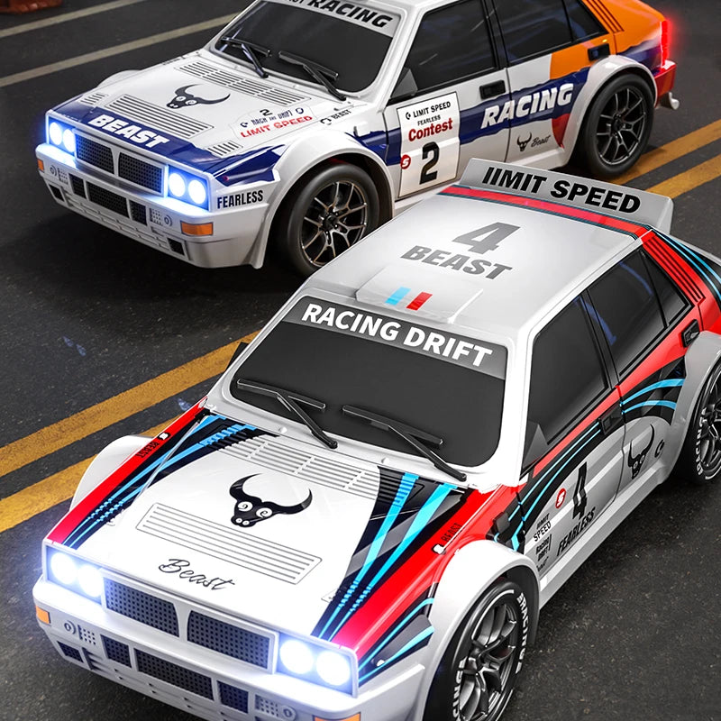2025 4WD RC Car escala 1:24 tracción en las cuatro ruedas Drift con dos configuraciones de velocidad 20 km/h luz LED juguetes para niños recargable SG204PRO