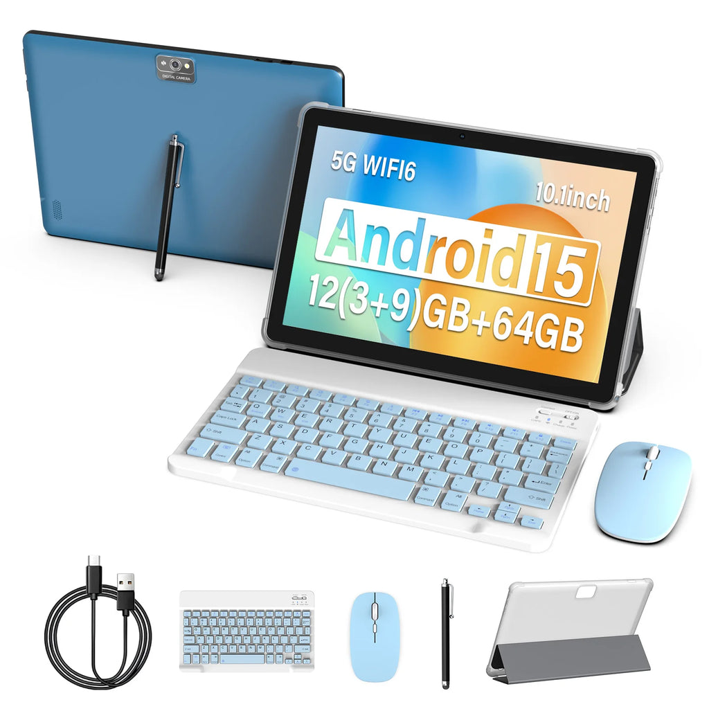 Tablet BAKEN Android 15 de 10 pulgadas, 12GB RAM, 64GB, Wi-Fi 6, Google Play