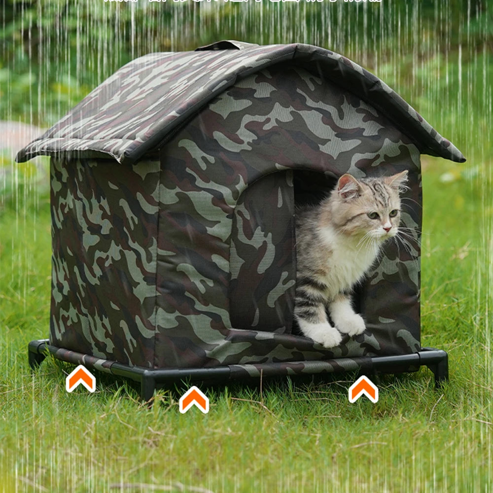 Casa para Gatos Plegable Impermeable para Exteriores