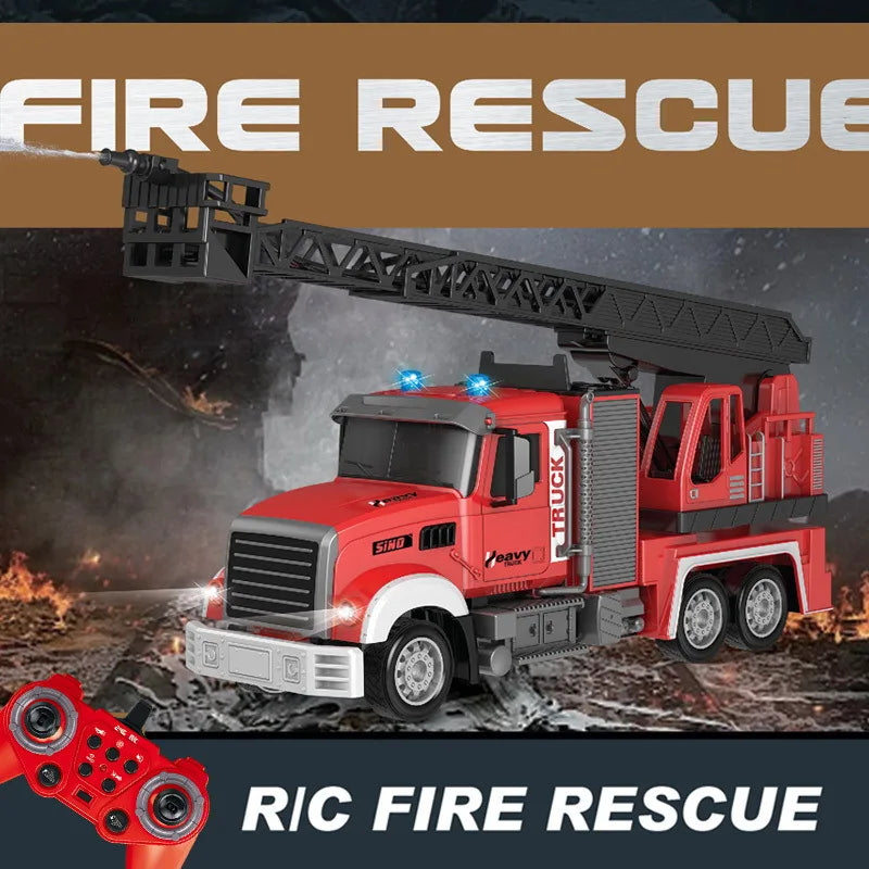 Camión Bomberos RC 1:12 con Luces, Rociador de Agua y Sonidos