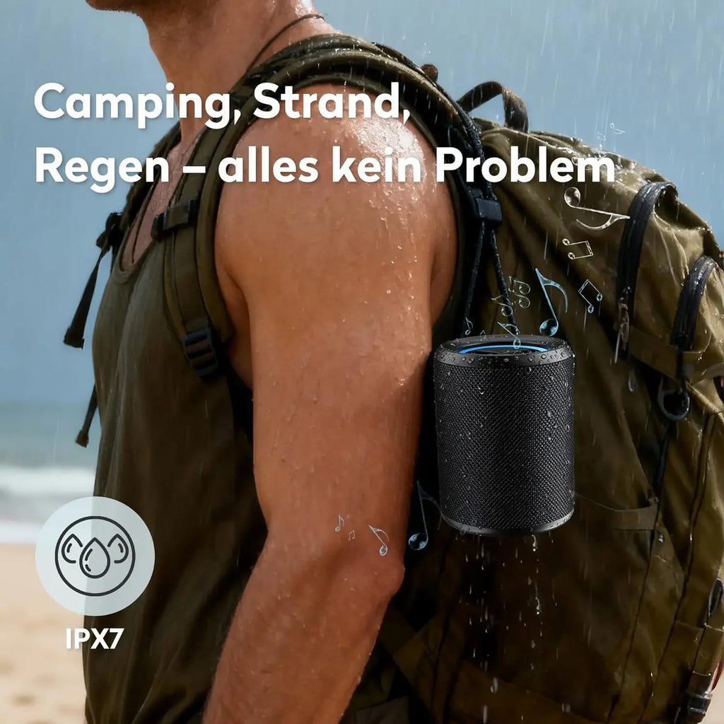 OHYAO X2 Mini Altavoz Bluetooth con Volumen Más Alto y Bajos Mejorados, IPX7 Impermeable, Inalámbrico, Bluetooth 5.3, Caja de Música Portátil