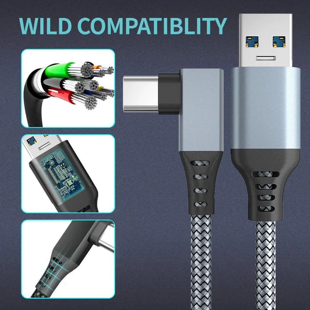 Cable de enlace 3M 6M 5M USB A a tipo C para Meta Oculus Quest 2 Quest2 accesorio gafas VR de realidad Virtual auriculares inteligentes para casco 3D