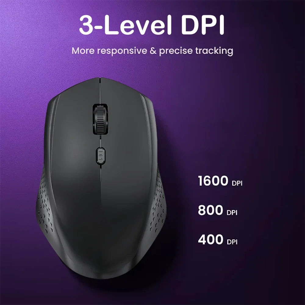Ratón inalámbrico Bluetooth 5,2 de 2,4G, ratón silencioso de modo Dual, ratón recargable para juegos, 1600DPI para ordenador portátil, Win Mac OS