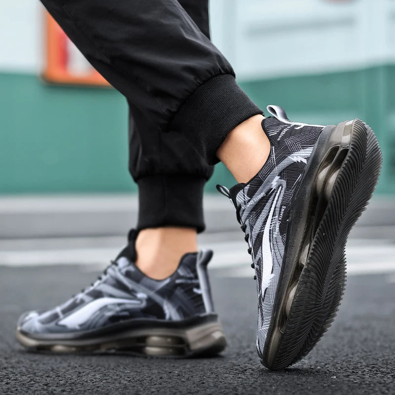Zapatillas de baloncesto de moda para hombre, con amortiguación de aire, cómodas y antideslizantes, transpirables y que absorben los golpes, adecuadas para actividades al aire libre para hombres