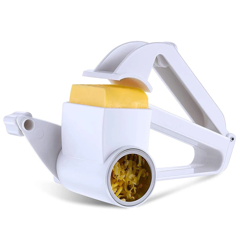 Rallador de queso giratorio LMETJMA, rallador de queso Manual de mano con tambor de acero inoxidable para rallar queso duro, nuez de Chocolate JT241
