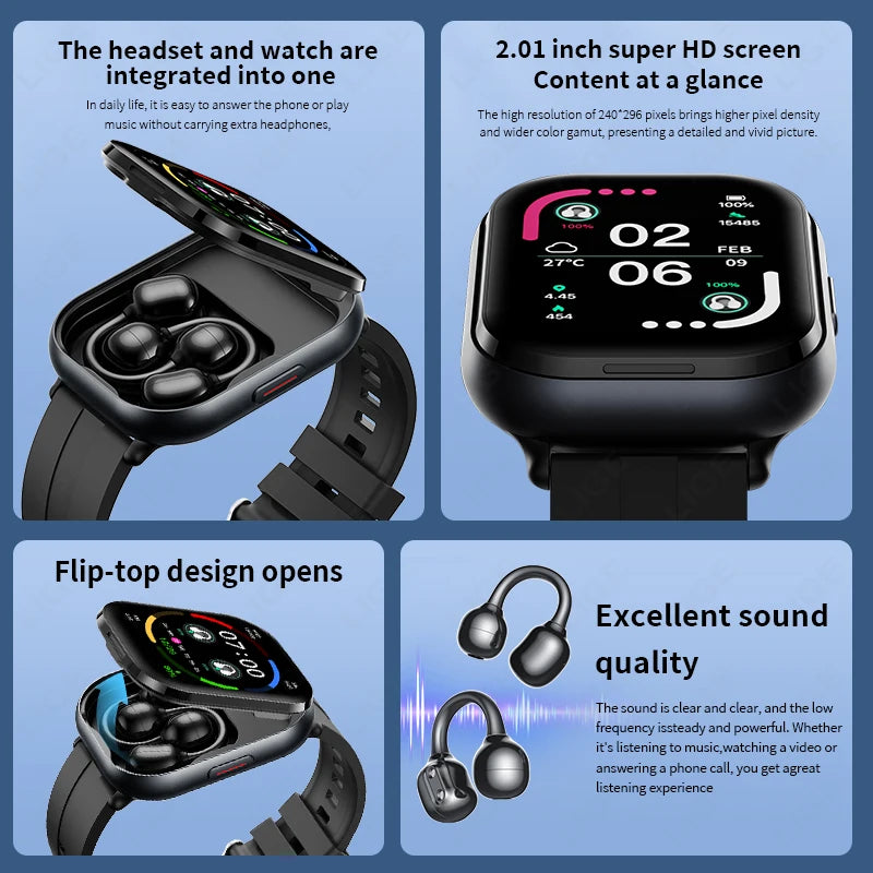 Reloj Inteligente D12 con Auriculares TWS Bluetooth