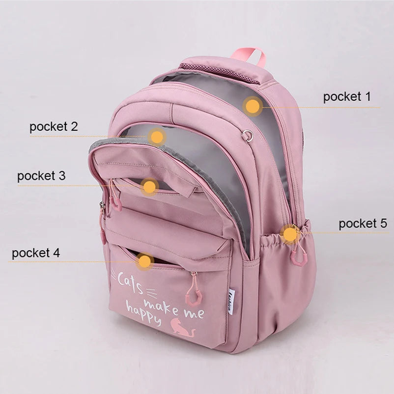 Mochila escolar para niña, mochila para adolescentes, mujeres y niños, mochila escolar rosa para primaria, mochila alta para adolescentes y niños