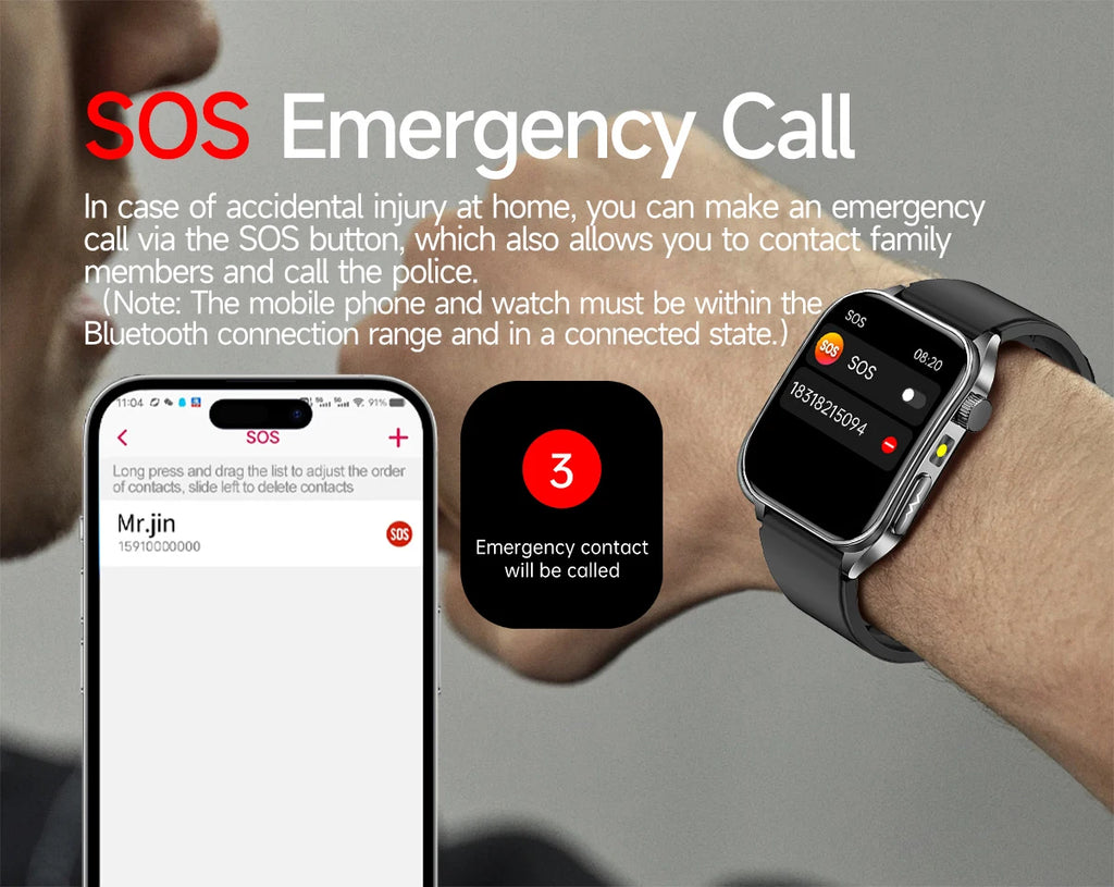 Reloj Inteligente Terapia Láser Monitor de Salud