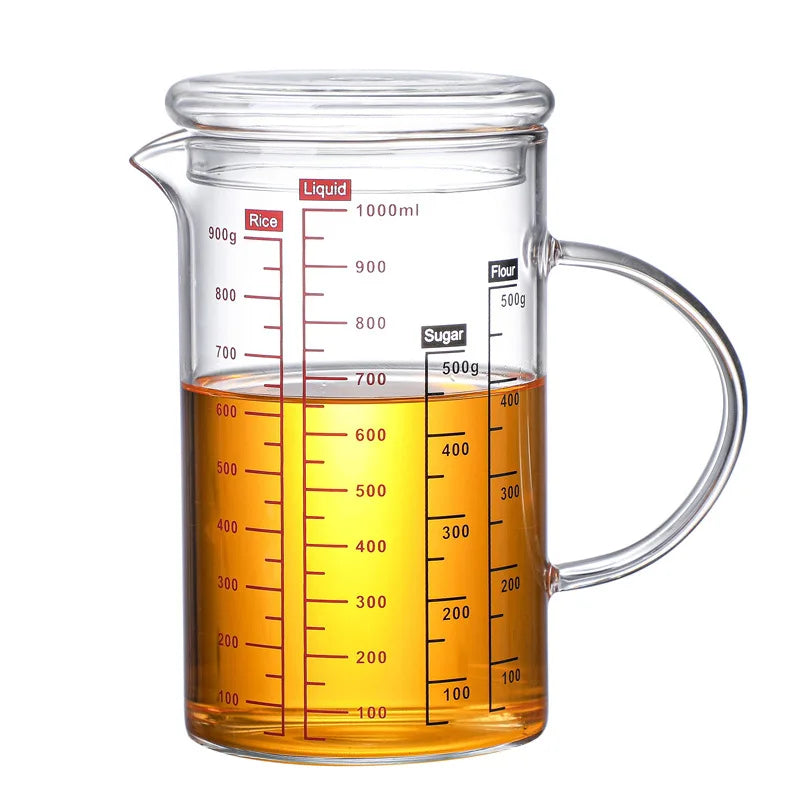 Tazas Medidoras de Vidrio de Borosilicato
