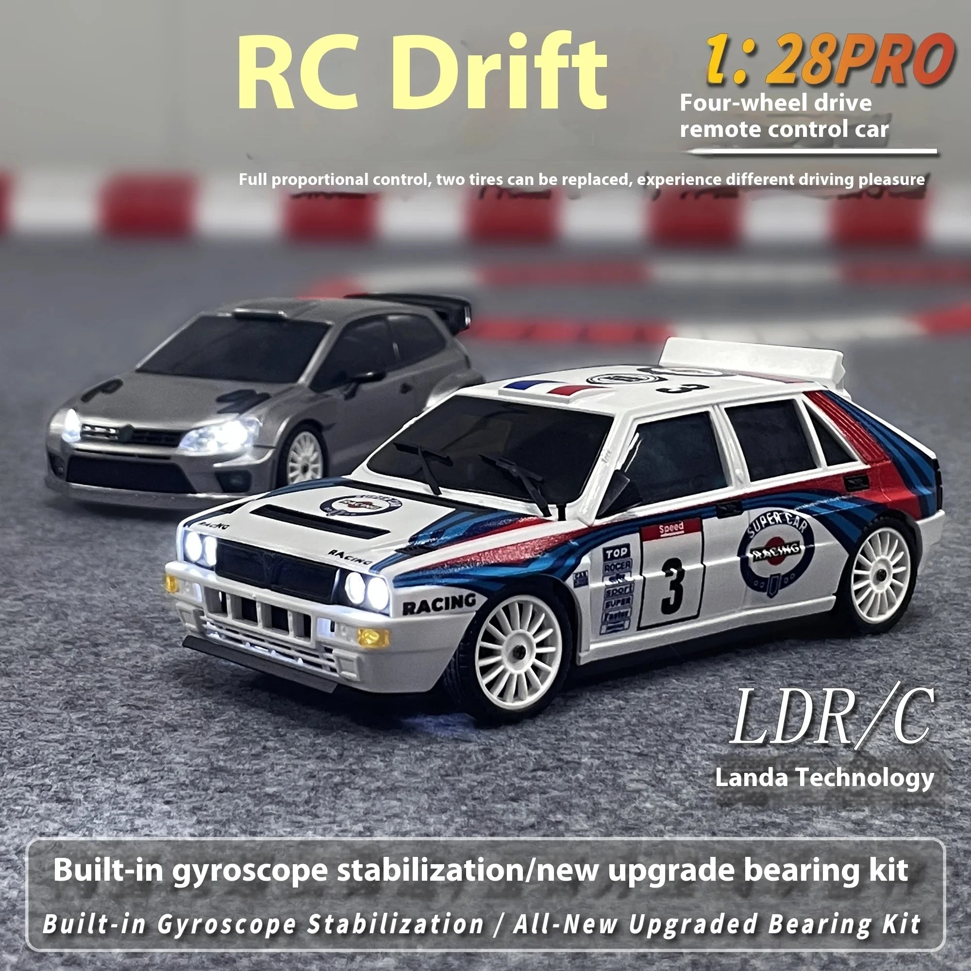 LDRC RC Drift Car 2801PRO 2802PRO 2803PRO 2804PRO 1/28 4WD con giroscopio totalmente proporcional acelerador y dirección coche Juguetes