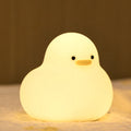 Bonita luz nocturna de pato, lámpara LED Kawaii, luz nocturna recargable por USB, lámpara nocturna táctil para habitación, artefacto de descompresión para protección ocular