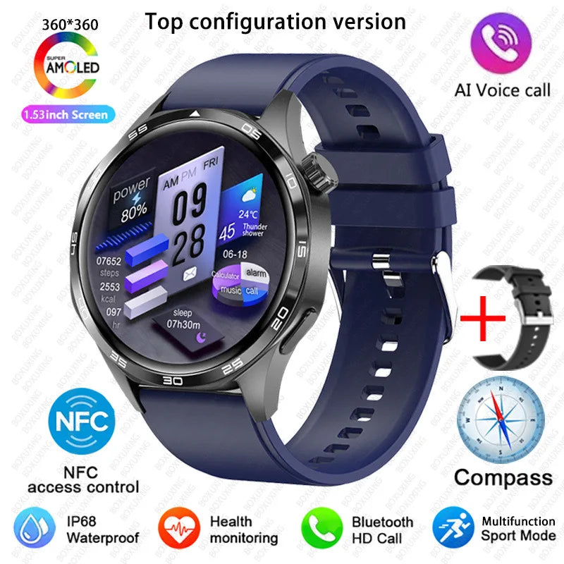 Reloj Inteligente 5 Pro con AMOLED, GPS, NFC, Brújula y Llamadas Bluetooth