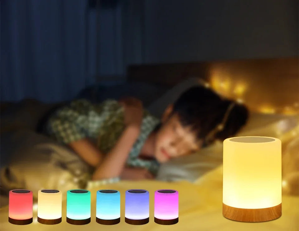 Lámpara de Mesa Táctil RGB Recargable USB Nocturna