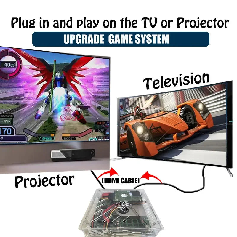 Consola Dual System Super U7 Plug&Play para TV, 500G/1T ROM, +70000 Juegos Retro, 4G RAM, +60 Emuladores para Wii, PS2, SS, DC, PSP, GAMECUBE