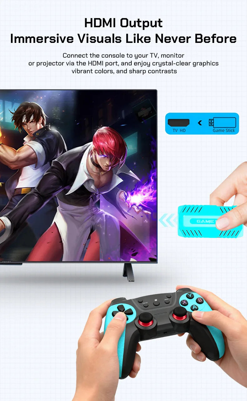 Nuevo Control de Videojuegos Retro U36 con 128 GB y Más de 50000 Juegos, Consola de Juegos Portátil para TV, Videojuego HD 4K, Regalo