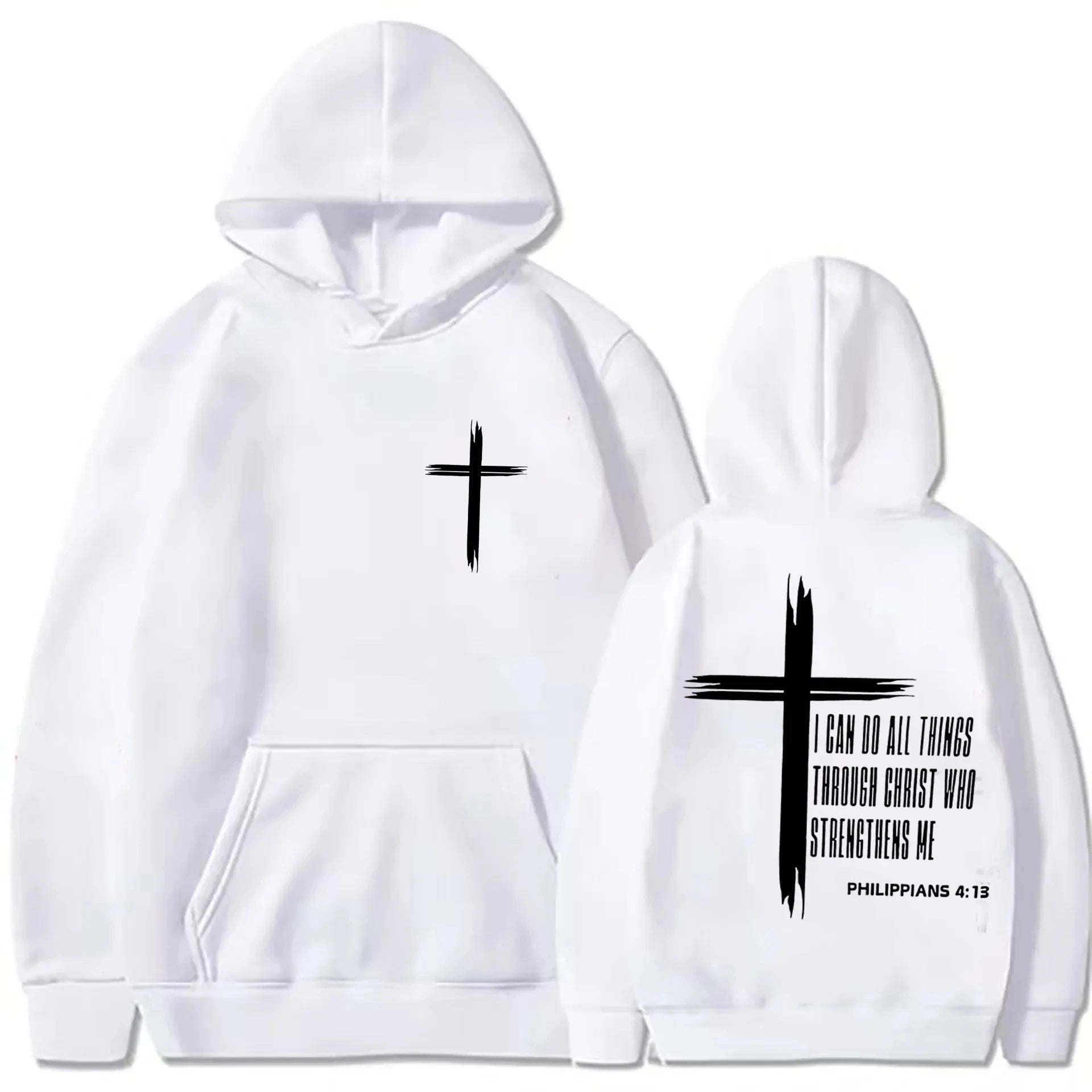 Sudadera con Capucha Estampado Religioso para Hombre, Pullover