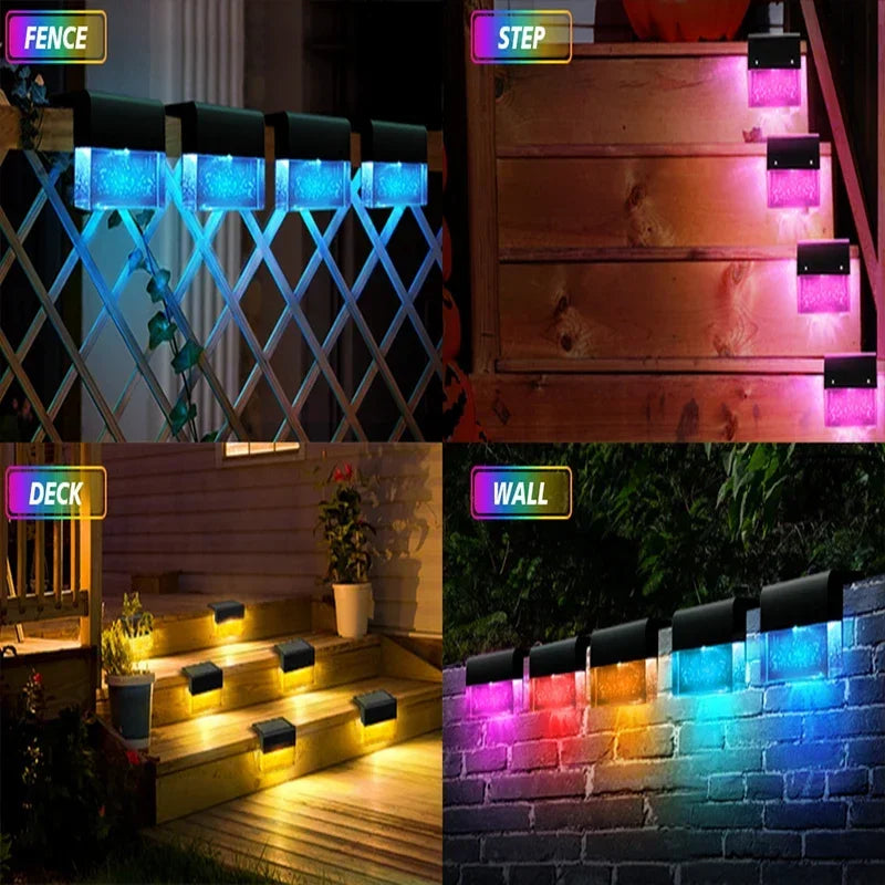 Luces Solares de Cubierta para Valla y Escalones
