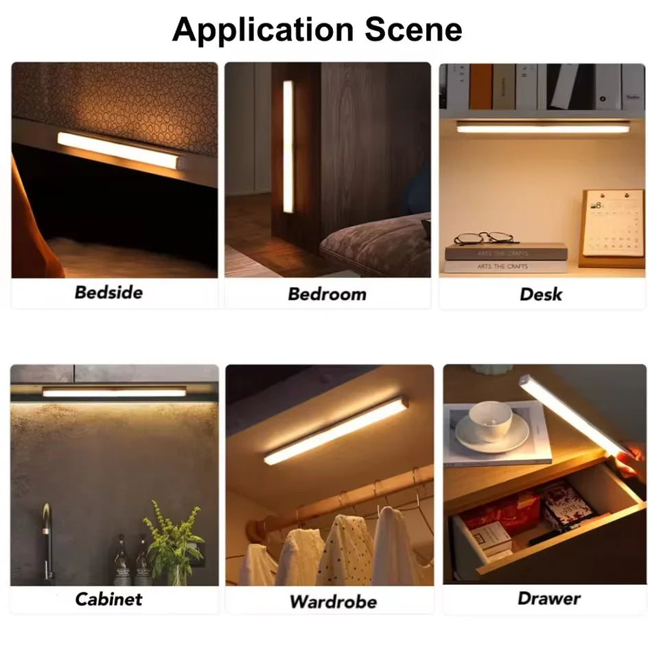 Barra LED con Sensor de Movimiento Recargable USB
