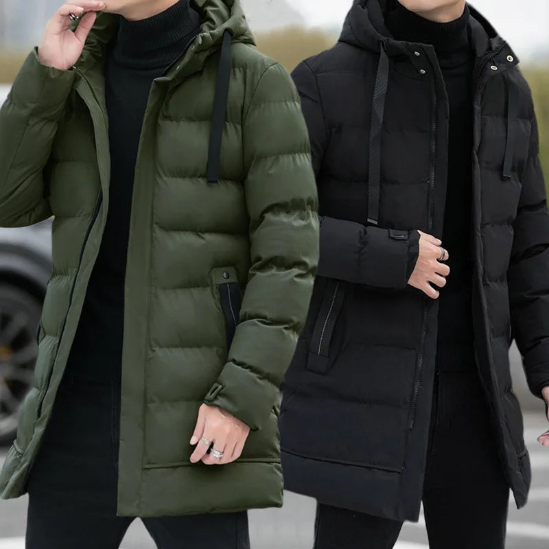 Campera con Capucha para Hombre – Abrigo de Invierno Grueso