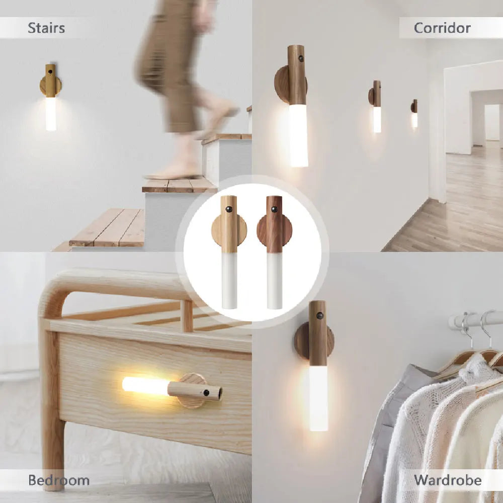Luz LED Nocturna USB con Lámpara de Pared Magnética
