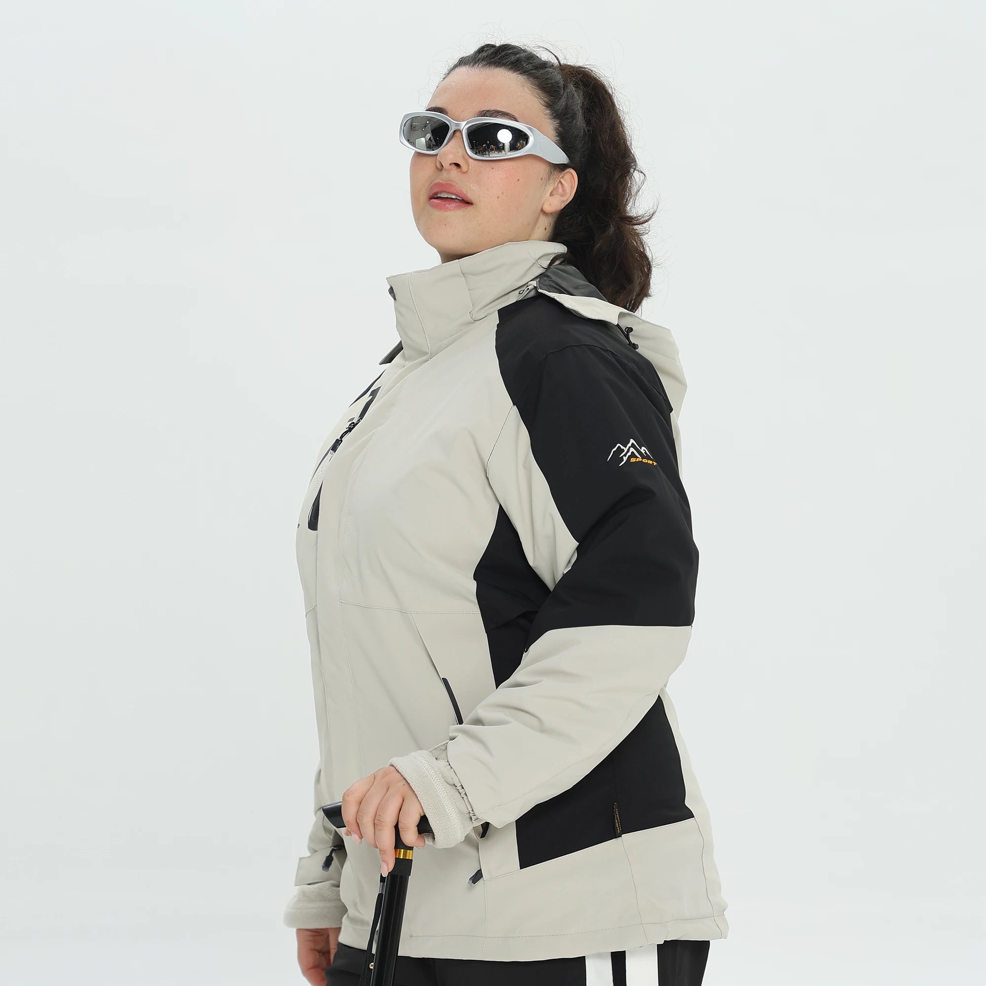 Conjunto de Sudadera con capucha de esquí 3 en 1 para mujer, chaqueta impermeable a prueba de viento, ropa de Snowboard, ropa de esquí, parkas de forro polar de talla grande