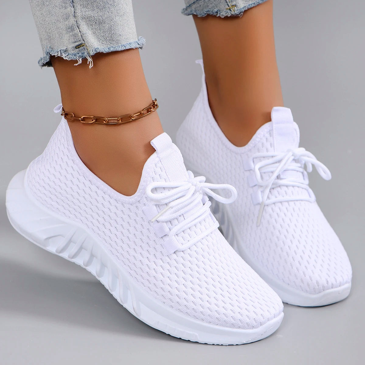 Zapatillas deportivas de malla transpirable para mujer