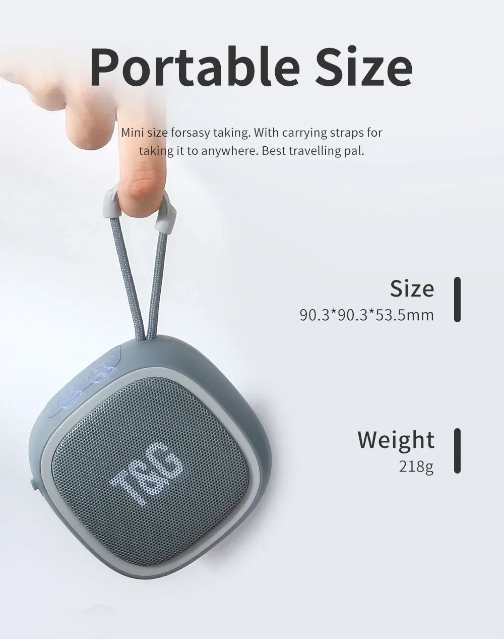 TG659 Mini altavoz inalámbrico potente Bluetooth TWS Bluetooth 5,3 caja de sonido altavoz HIFI soporte tarjeta TF Radio