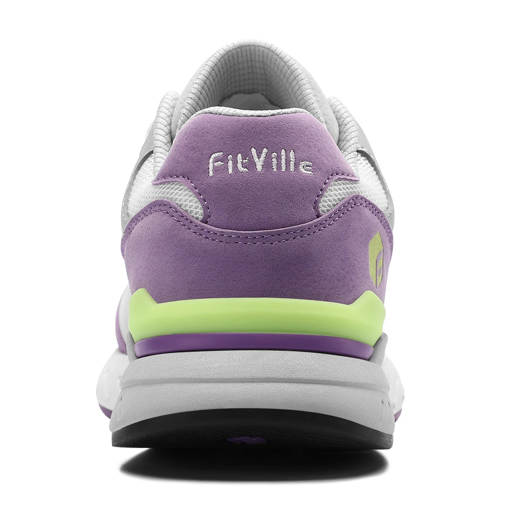 FitVille-zapatos para caminar Extra anchos para mujer, zapatillas ligeras de ancho para pie plano, fascitis Plantar, alivio del dolor en el talón