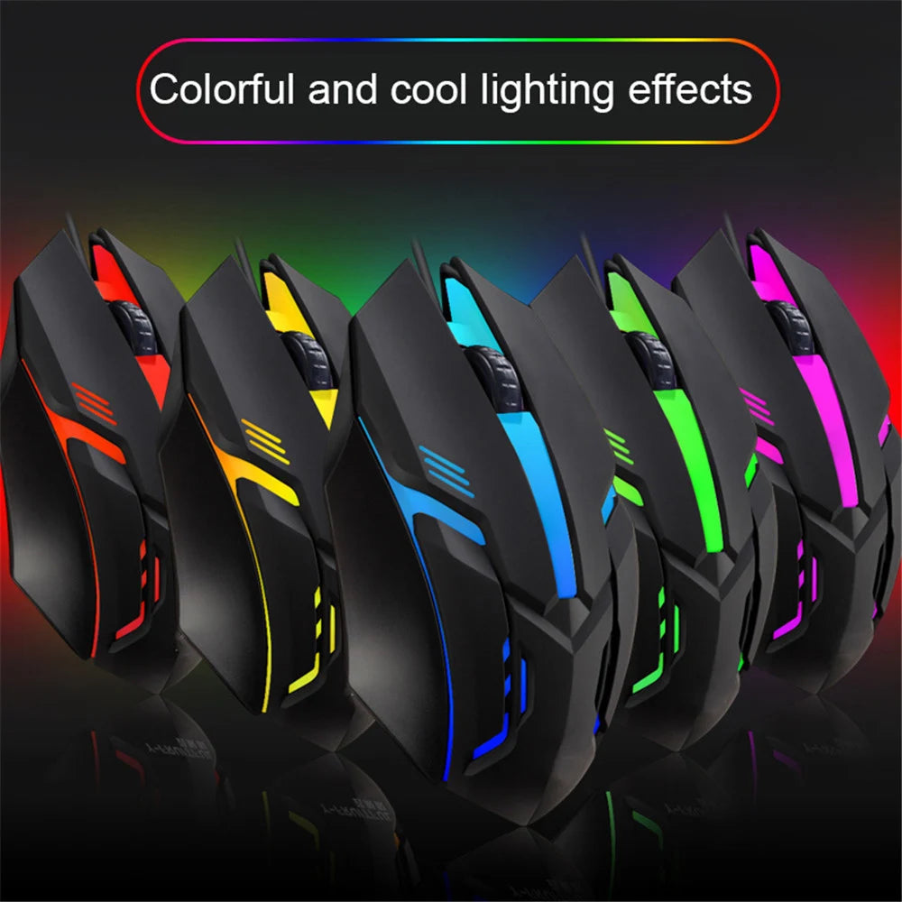 Ratón para juegos por cable USB, 5000 DPI, 3 botones, silencioso, retroiluminado, profesional, ergonómico, para ordenador, PC y portátil