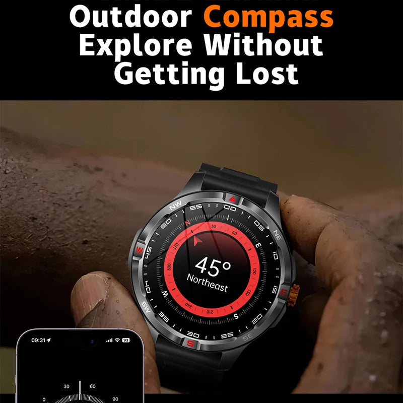 Reloj Inteligente GPS Brújula Bluetooth Deportivo