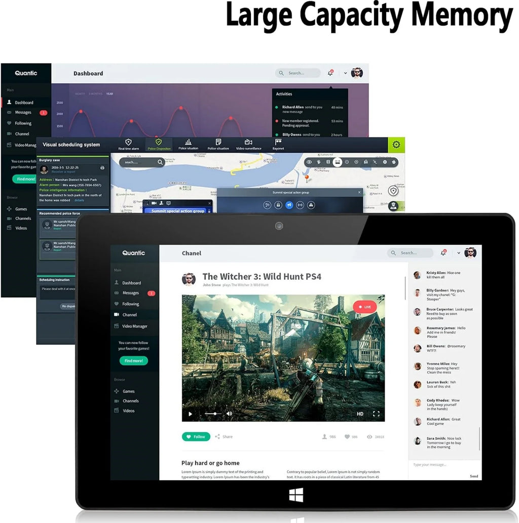 Tablet PC con Windows 11 de 10.1 Pulgadas, Resolución IPS de 1920 x 1200, Intel N3350, 4 GB de RAM, 64 GB de ROM, Cuatro Núcleos, Cámaras Duales, Puerto HDMI Tipo C